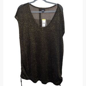 NWT black and gold top 1X